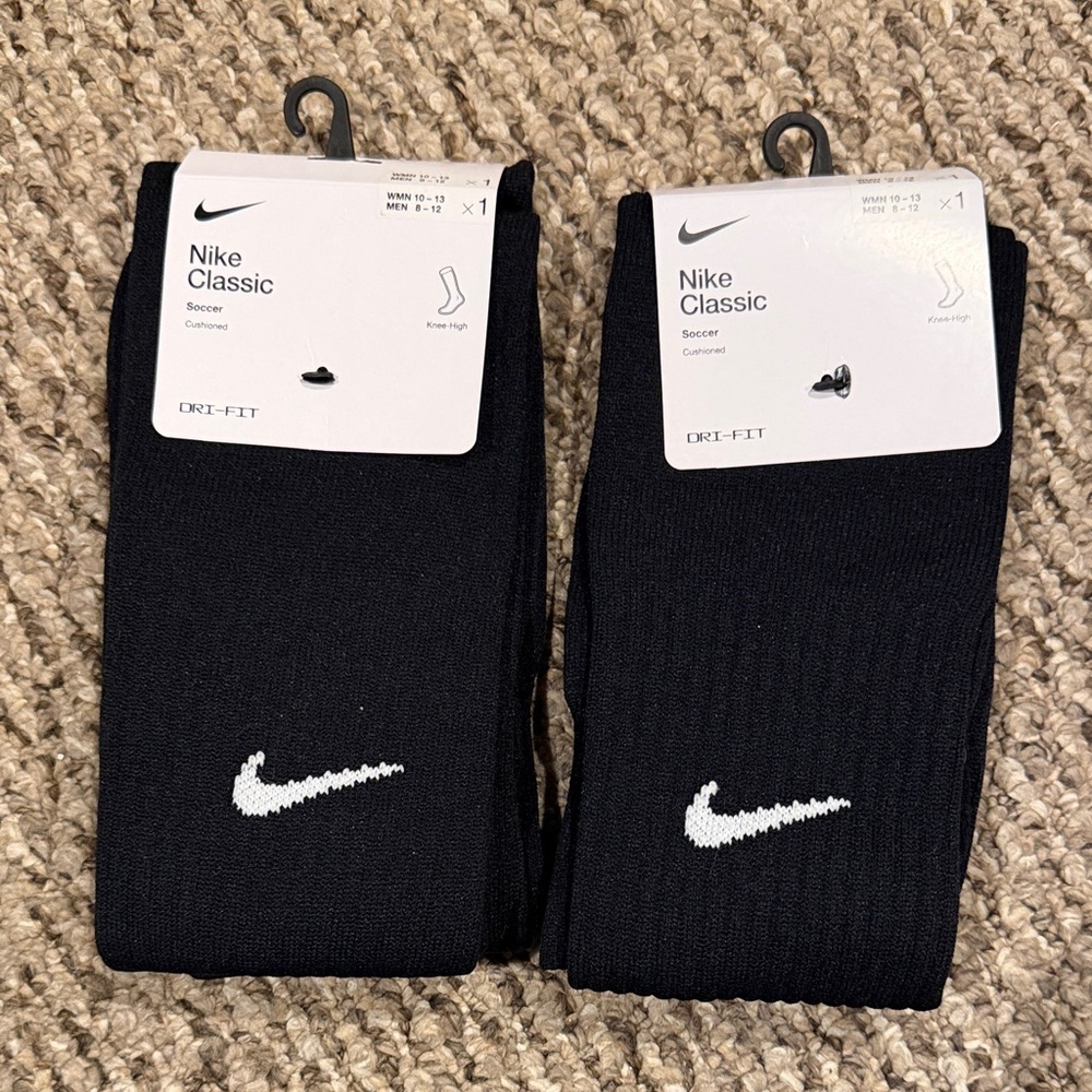 Nike Classic Black Knee-High Soccer Socks (2 - Pairs)